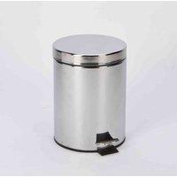 Highlands Homeware Highlands 5L Stainless Steel Pedal Bin For Kitchen Bathroom Office Living Room Waste, Silver