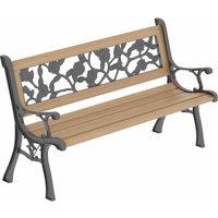 Lassic Garden Vida Rose Style 3-seater Wooden Garden Bench, Brown