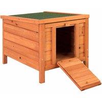Lassic Pet Vida Wooden Pet Hutch House With Rabbit Ramp, Brown