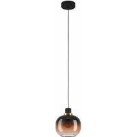 Eglo Ombre-style Black Brown Glass Single Pendant, Multi