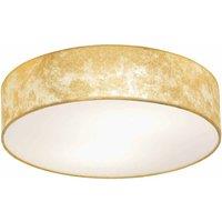 Eglo Textured Gold Fabric Ceiling Light, Gold