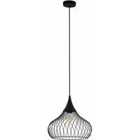 Eglo Mesh Black Steel Single Pendant, Black