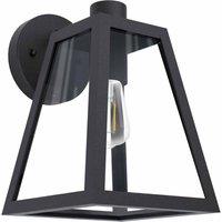 Eglo Caged Vintage Exterior Wall Lamp, Black