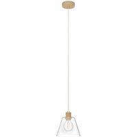 Eglo Retro-style Clear Glass Single Pendant, Gold