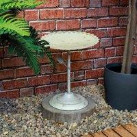 St Helens Metal Bird Bath / Feeder - White