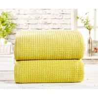 Rapport Home Furnishings Waffle Towel Bale 100 Cotton - 2 Piece - Jive