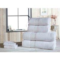Rapport Home Furnishings Royal Velvet 550gsm Towel Bale - 6 Piece - White, White