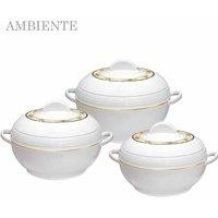 Sq Professional Ambiente Royal 3pc Casserole Set - White, White