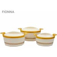 Sq Professional Fionna 3 Piece Insulated Casserole Set - Beige, Cream