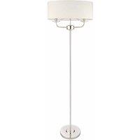 Crossland Grove Southwalk Floor Lamp Bright Nickel, Silver