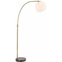 Crossland Grove Ottomy Floor Lamp Black Marble, Black