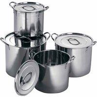 Interiors By Ph Stockpot, Set Of 4, Stainless Steel, Silver