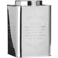 Interiors By Ph Stainless Steel Storage Tin, "classic Scottish Shortbread Cookies", Silver