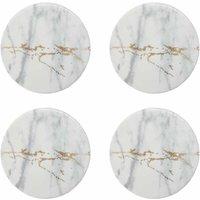 Interiors By Ph Marble Luxe Coasters, Gold Finish Detail, Set Of 4, Multi