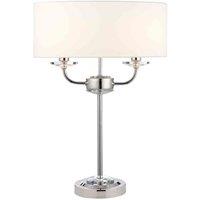 Crossland Grove Southwalk Table Lamp Bright Nickel, Silver