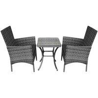 Jardi Rattan Bistro Set Grey, Grey