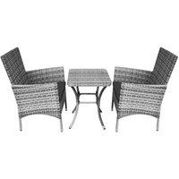 Jardi Rattan Bistro Set Light Grey, Grey