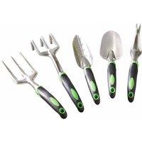 Gardenkraft 5 Piece Garden Tool Set - Green, Green