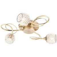 Crossland Grove Bransgrove 3 Ceiling Lamp Antique Brass, Gold