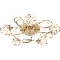 Crossland Grove Bransgrove 5 Ceiling Lamp Antique Brass, Gold