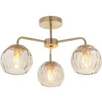 Crossland Grove Corfe 3 Ceiling Light, Gold