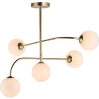 Crossland Grove Rousdon 5 Ceiling Light, Gold