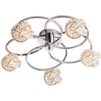 Crossland Grove Liverton 5 Ceiling Light, Silver