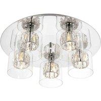 Crossland Grove Vienna 5 Ceiling Light, Silver