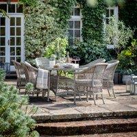 Crossland Grove Fenton 6 Seater Oval Dining Set, Grey