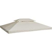 Outsunny Replacement Roof Canopy for 3x4M Gazebo - Cream, Cream