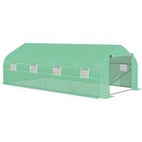 Outsunny Large 6 x 3mWalk In Polytunnel Greenhouse w/ Door, Green