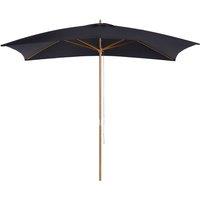 Outsunny Wooden Garden Parasol Sun Shade Patio Umbrella Canopy Black, Blue