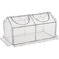 Outsunny Greenhouse Plants Foil Tomato Vegetable House White, White