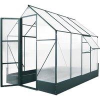 Outsunny Walk-in Greenhouse Garden Polycarbonate Aluminium W/ Smart Window 6x8Ft, Clear
