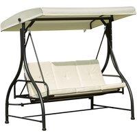 Outsunny 3 Seater Canopy Swing Chair Porch Hammock Bed Garden Rocking Bench