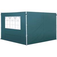 Outsunny Gazebo Replacement Exchangeable Side Wall Panels W/ Window Green, Green