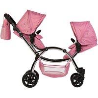 Roma Darcie Twin Dolls Pram - Pink, Pink