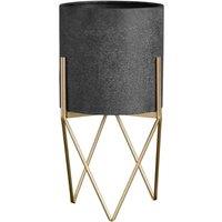 Crossland Grove Woven Metal Planter 310x610Mm, Grey