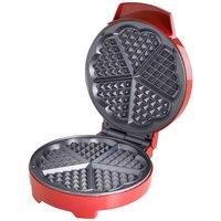 Global Gizmos 37559 Heart Waffle Maker - Red, Red