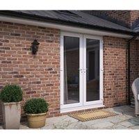 ATT Fabrications Limited Model 6 French Door dual Handle - White - Lh Master Open Out - 1790Mm X 2090Mm including Cill & Vent , White