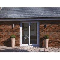 ATT Fabrications Limited Model 8 Patio Door - White - 2 Door Ox Right Panel Slides - 2390Mm X 2090Mm - including Cill & Vent , White