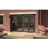 ATT Fabrications Limited Model 10 Bi-fold Door - Grey White - 4-1-3 - 2990Mm X 2090Mm - including Cill & Vent , Grey