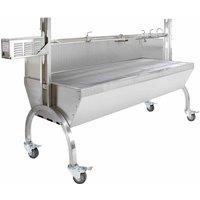 KUKoo 10651 Hog Roaster 90Kg Motor With Windshield - Silver, Silver