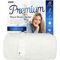 Mylek Single Electric Blanket Mattress Cover w/Elastic Skirt, White