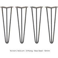 SkiSki 4 X Hairpin Leg - 16 - Unfinished - 3 Prong - 10M, Silver