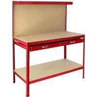 Monster Racking Workbench With Drawer 150Cm X 120Cm X 60Cm - Red, Red
