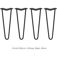 SkiSki 4 X Hairpin Leg - 14 - Black - 2 Prong - 10M, Black