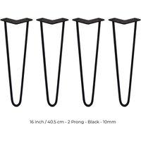SkiSki 4 X Hairpin Leg - 16 - Black - 2 Prong - 10M, Black