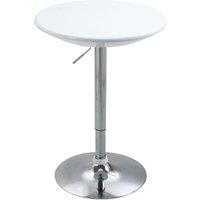 HOMCOM Painted Top Bistro Table - White, White