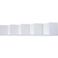 HOMCOM Wall Mounted Storage Shelf With Compartments White, White